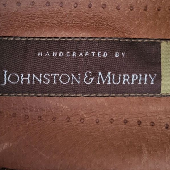 Johnston Murphy Italy Brown Leather Nubuck Loafer Casual Dress Shoe Men 11.5 - Picture 5 of 10
